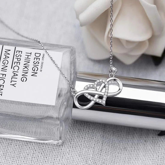 Infinity Love Heart Pendant Necklace