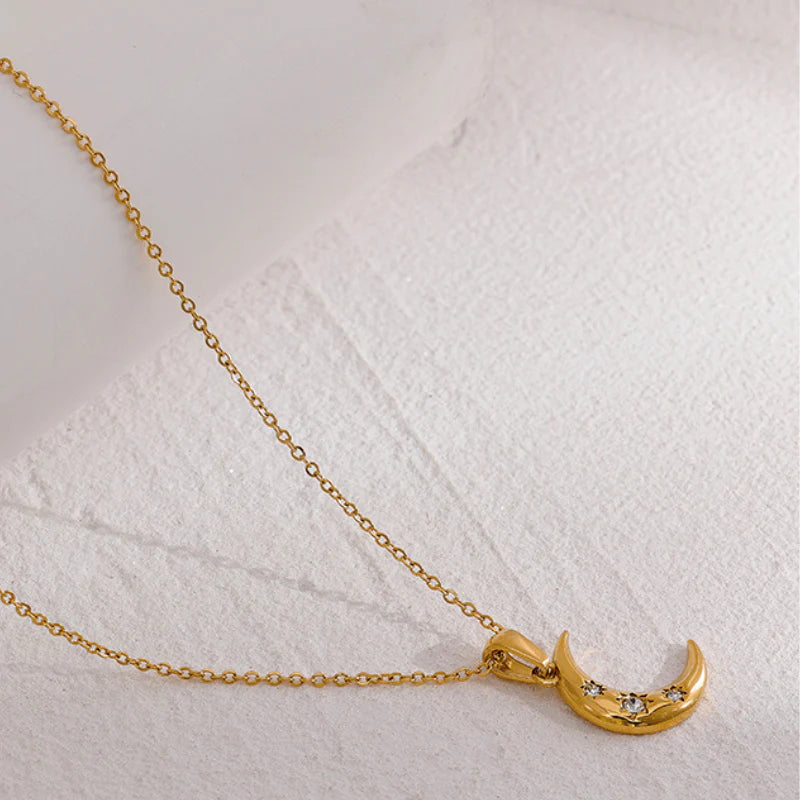 Celestial Dreams Crescent Moon Necklace