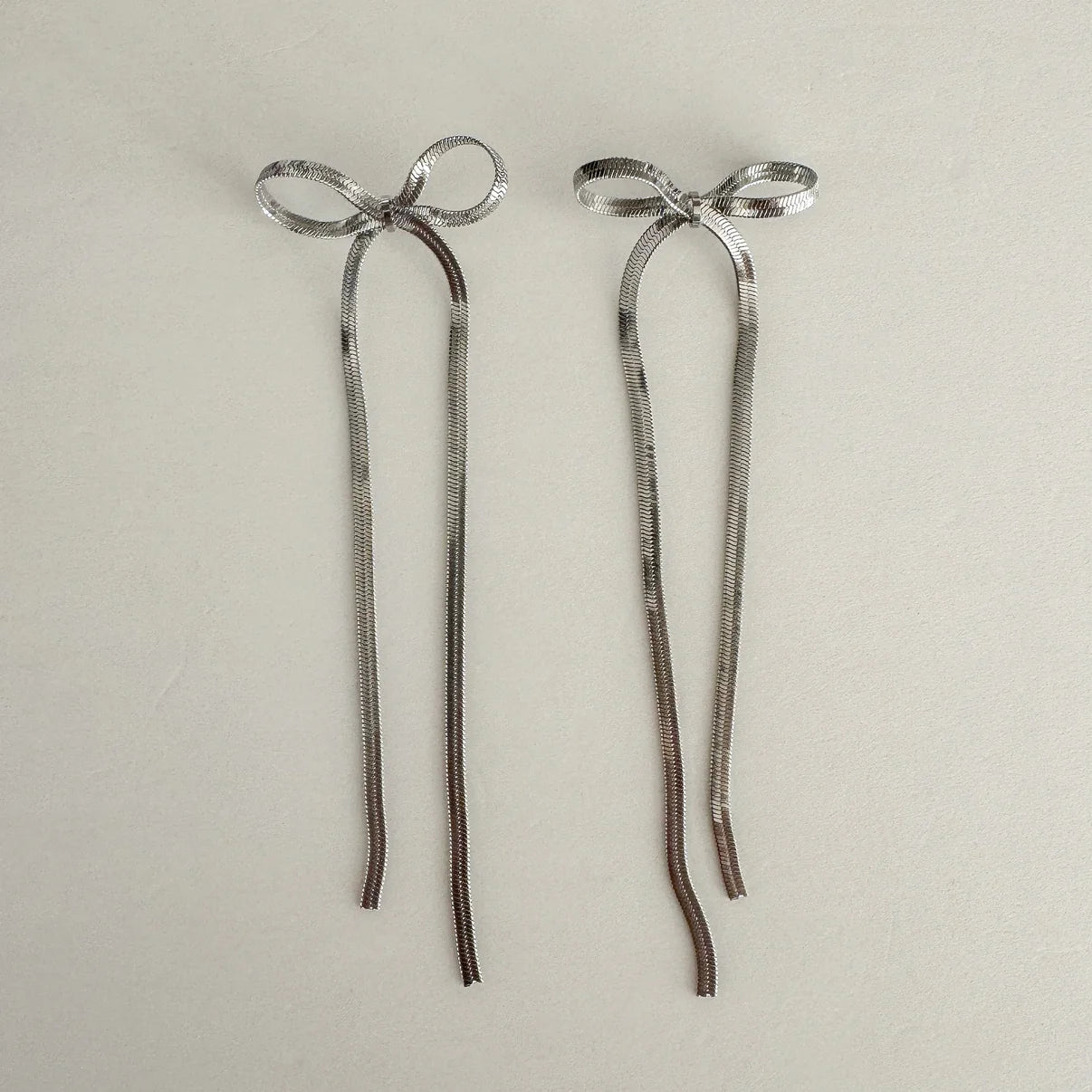 Whisper Bow Long Earrings