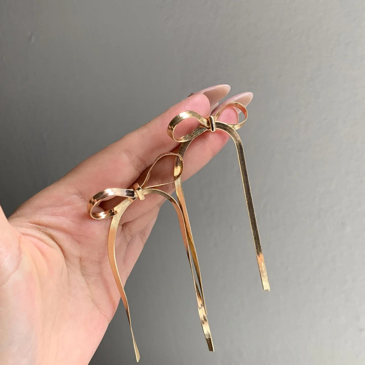Whisper Bow Long Earrings