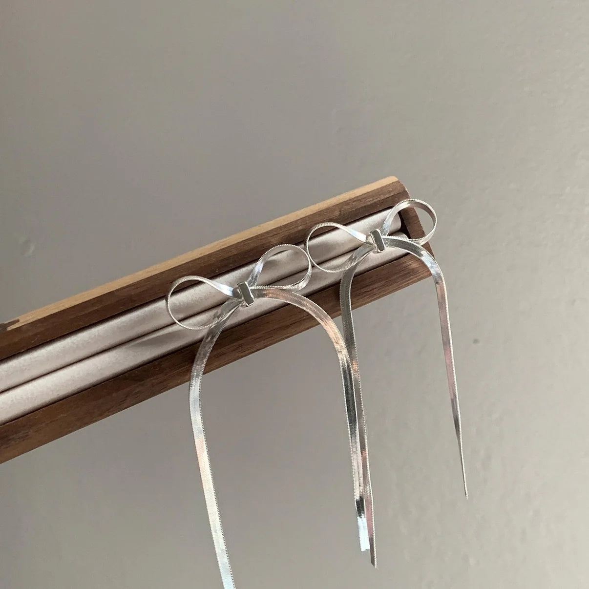 Whisper Bow Long Earrings