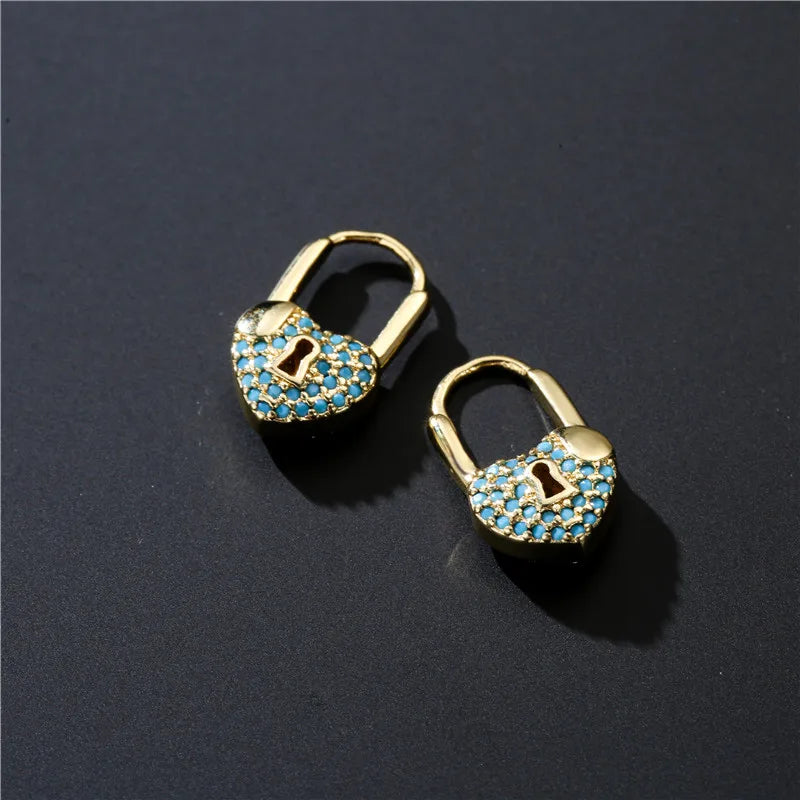 Heart Lock Hoops