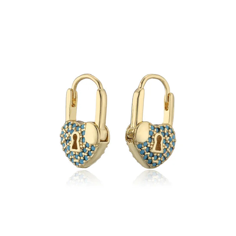 Heart Lock Hoops
