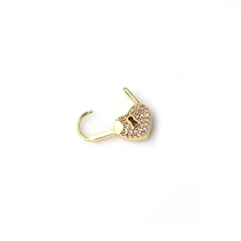 Heart Lock Hoops