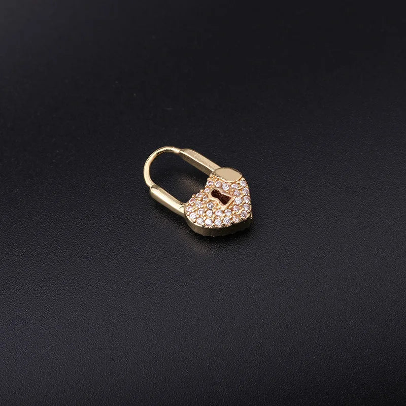 Heart Lock Hoops
