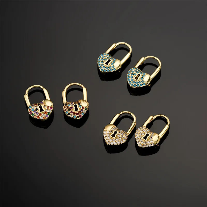 Heart Lock Hoops