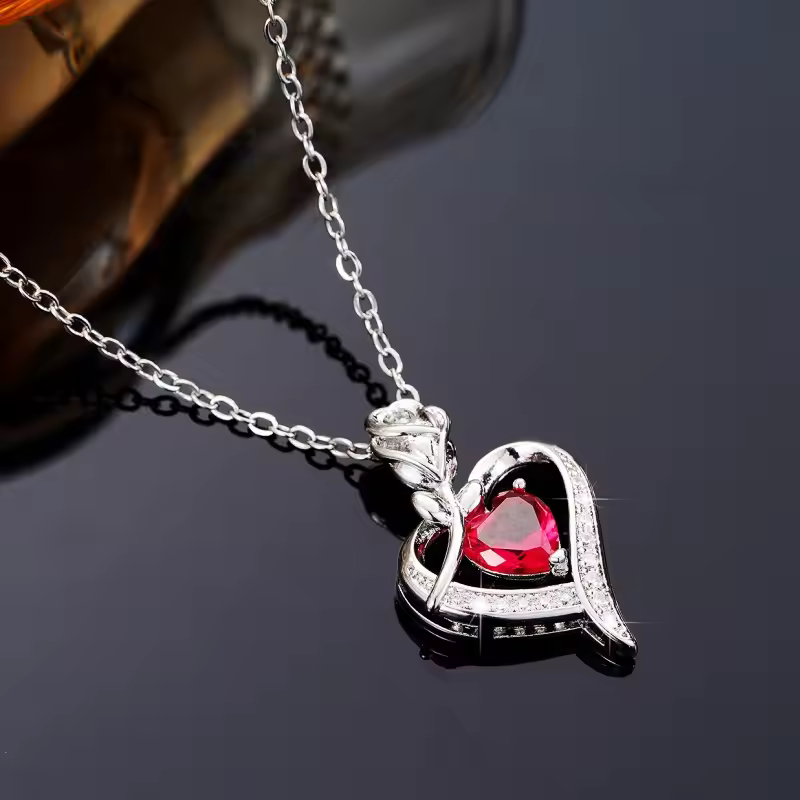 Red Heart Pendant Necklace