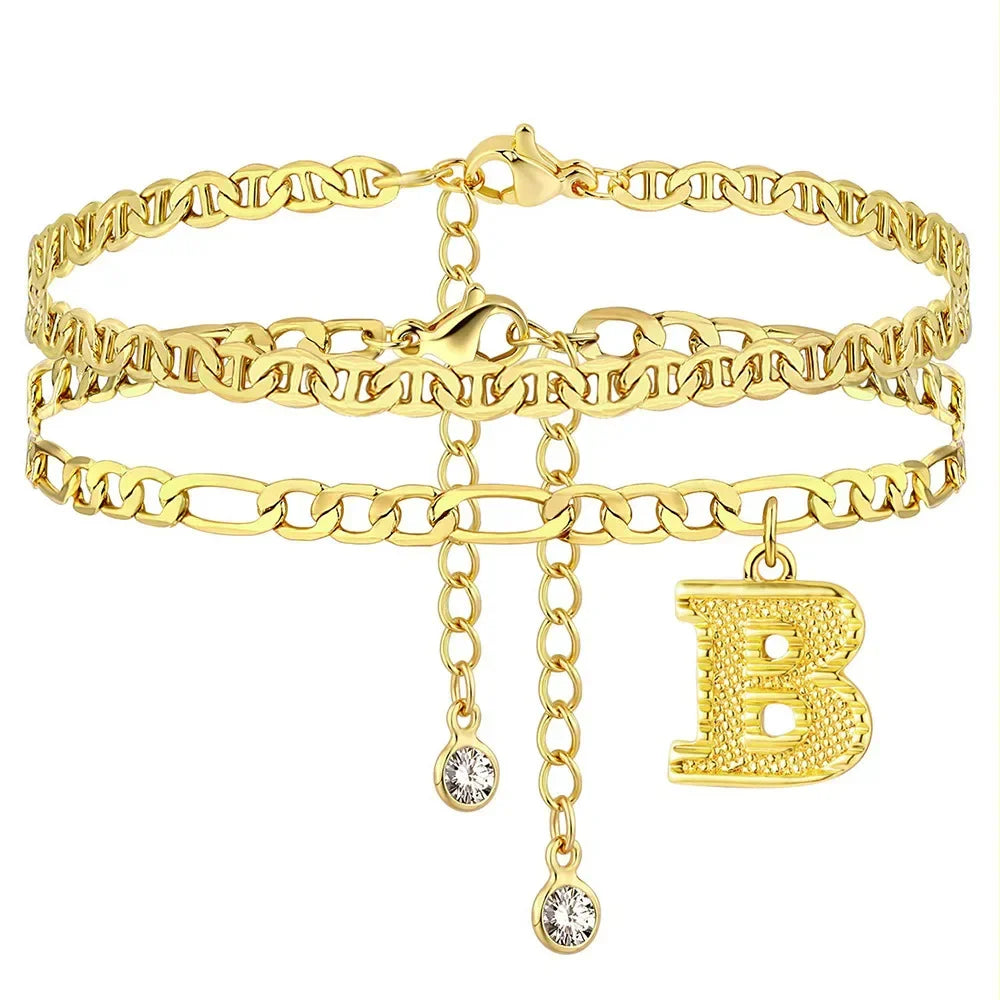 Initial Ankle Bracelet