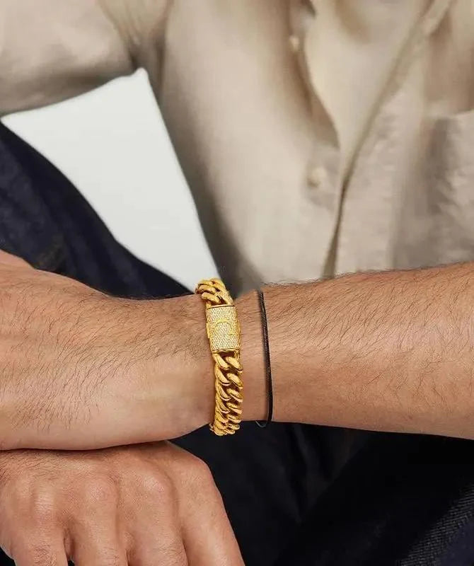 Cuban Link Letter Bracelet