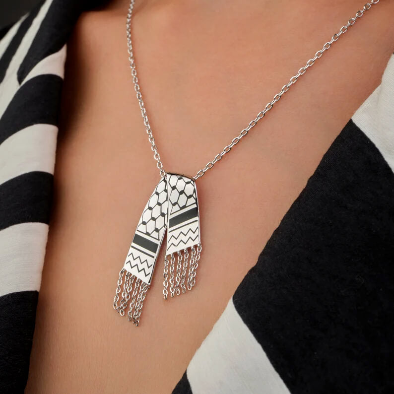 Kufiya Scarf Necklace