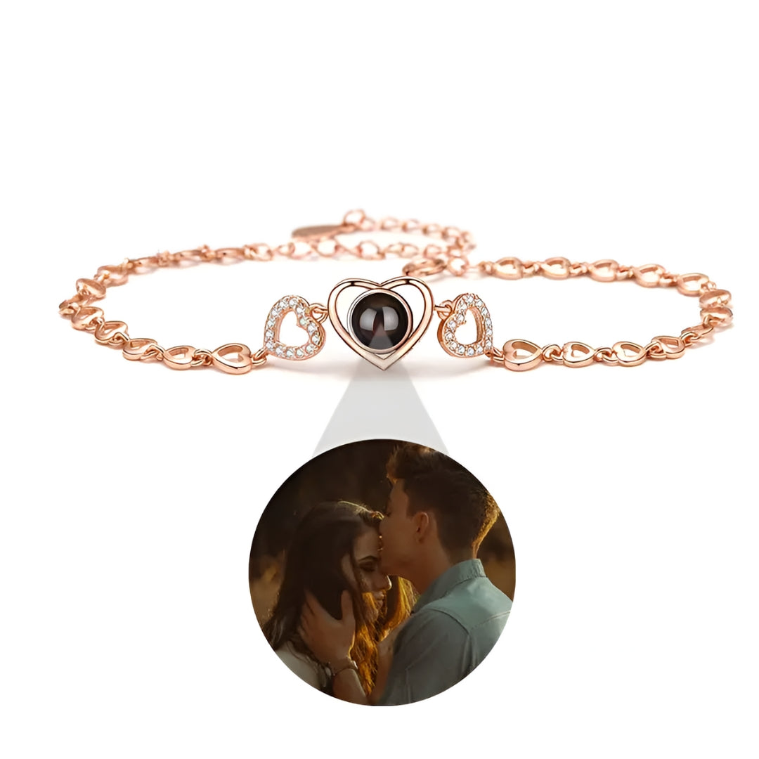 Personalised Heart Photo Bracelet