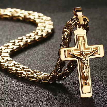Sanctus Steel Cross Chain