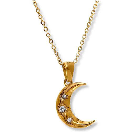 Celestial Dreams Crescent Moon Necklace