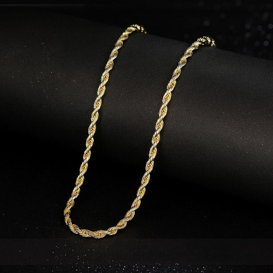 14K Gold Plated Rope Chain Necklace