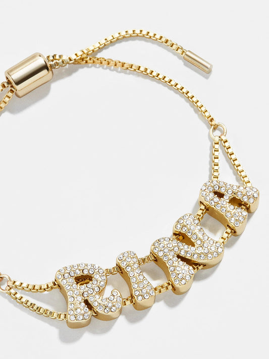Gold Plated Personalised Name Bracelet