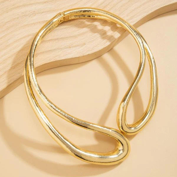 Minimal Hollow Chunky Necklace