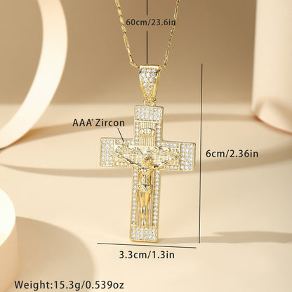 14K Gold Plated Jesus Christ Crucifix Necklace