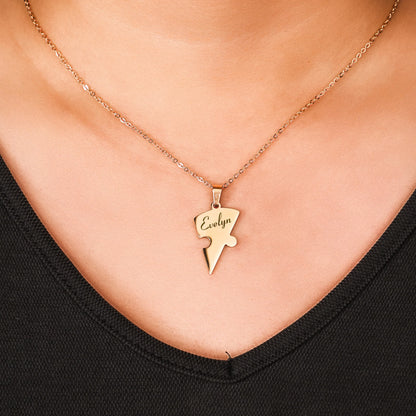 Personalised Heart Puzzle Name Necklace