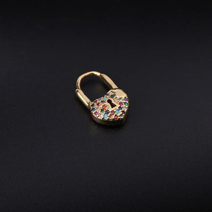 Heart Lock Hoops