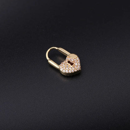 Heart Lock Hoops