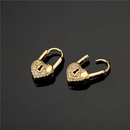 Heart Lock Hoops