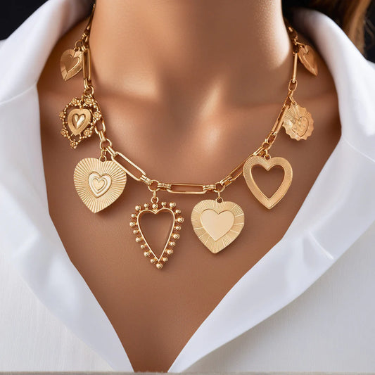 Lovers Heart Charm Necklace