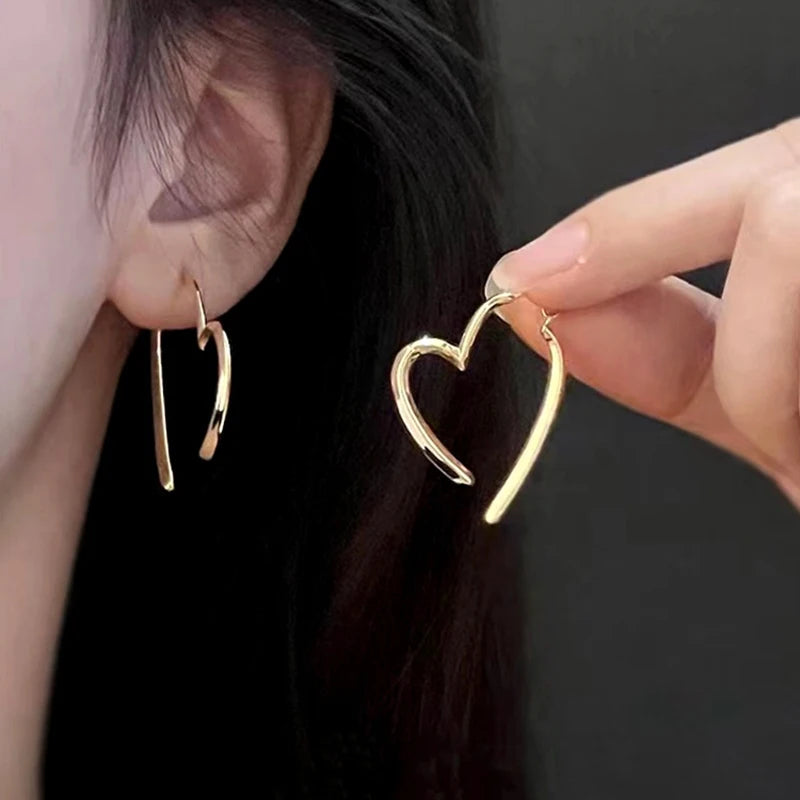 Love Heart Drop Earrings