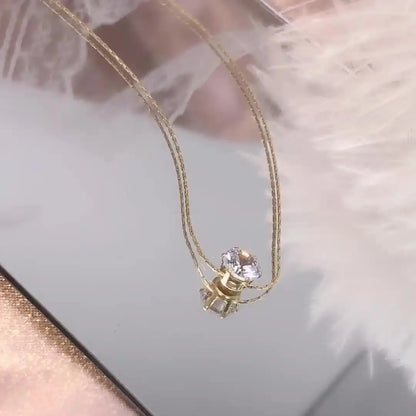 Dainty Solitaire Necklace