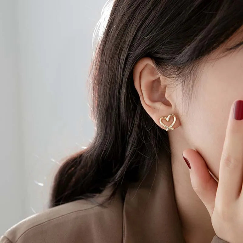 Heart Ear Clips