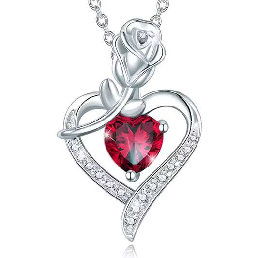 Red Heart Pendant Necklace