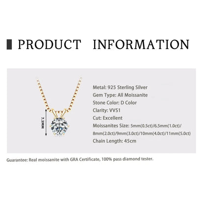 Moissanite Pendant Necklace