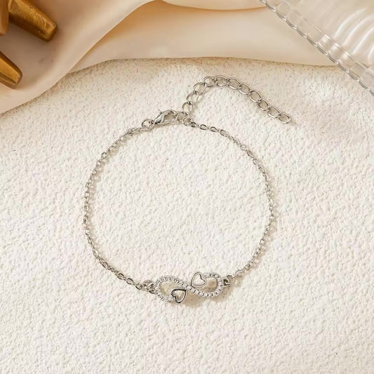 Zircon Bling Hollow Out Heart Bracelet