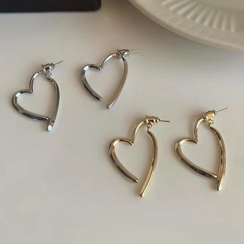 Love Heart Drop Earrings