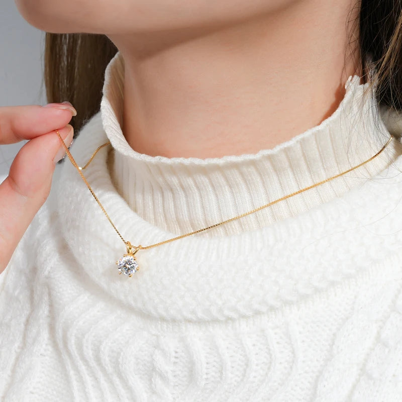 Moissanite Pendant Necklace
