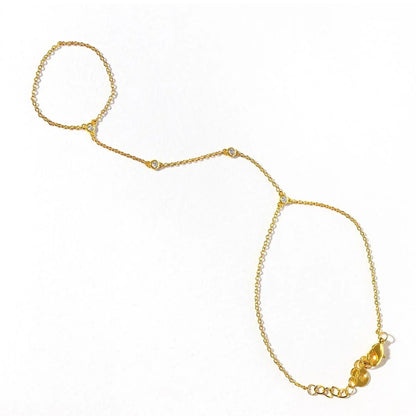 Zircon Link Ring Bracelet