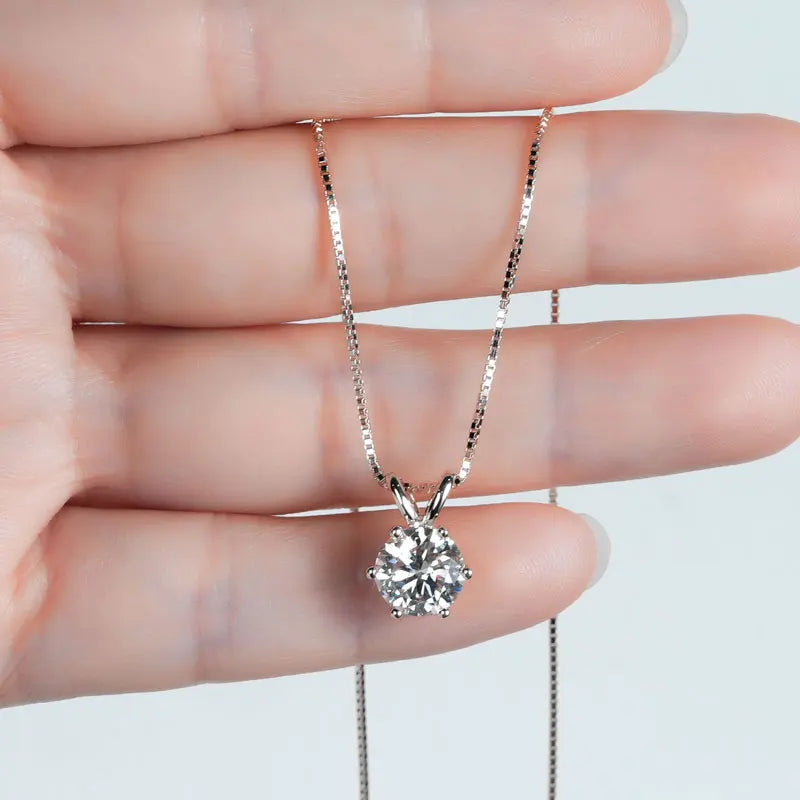 Moissanite Pendant Necklace