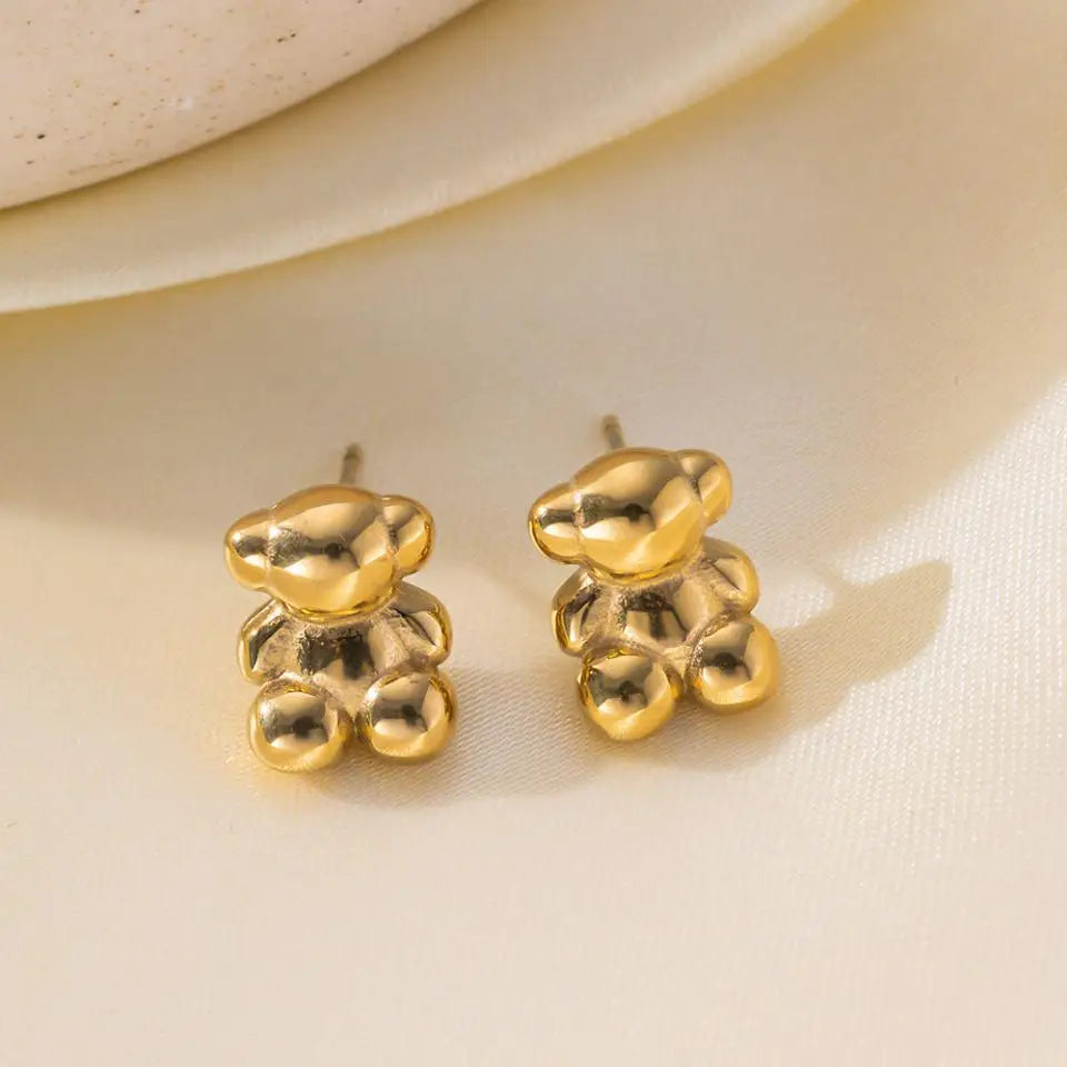 3D Cute Bear Earrings and Necklace Set
