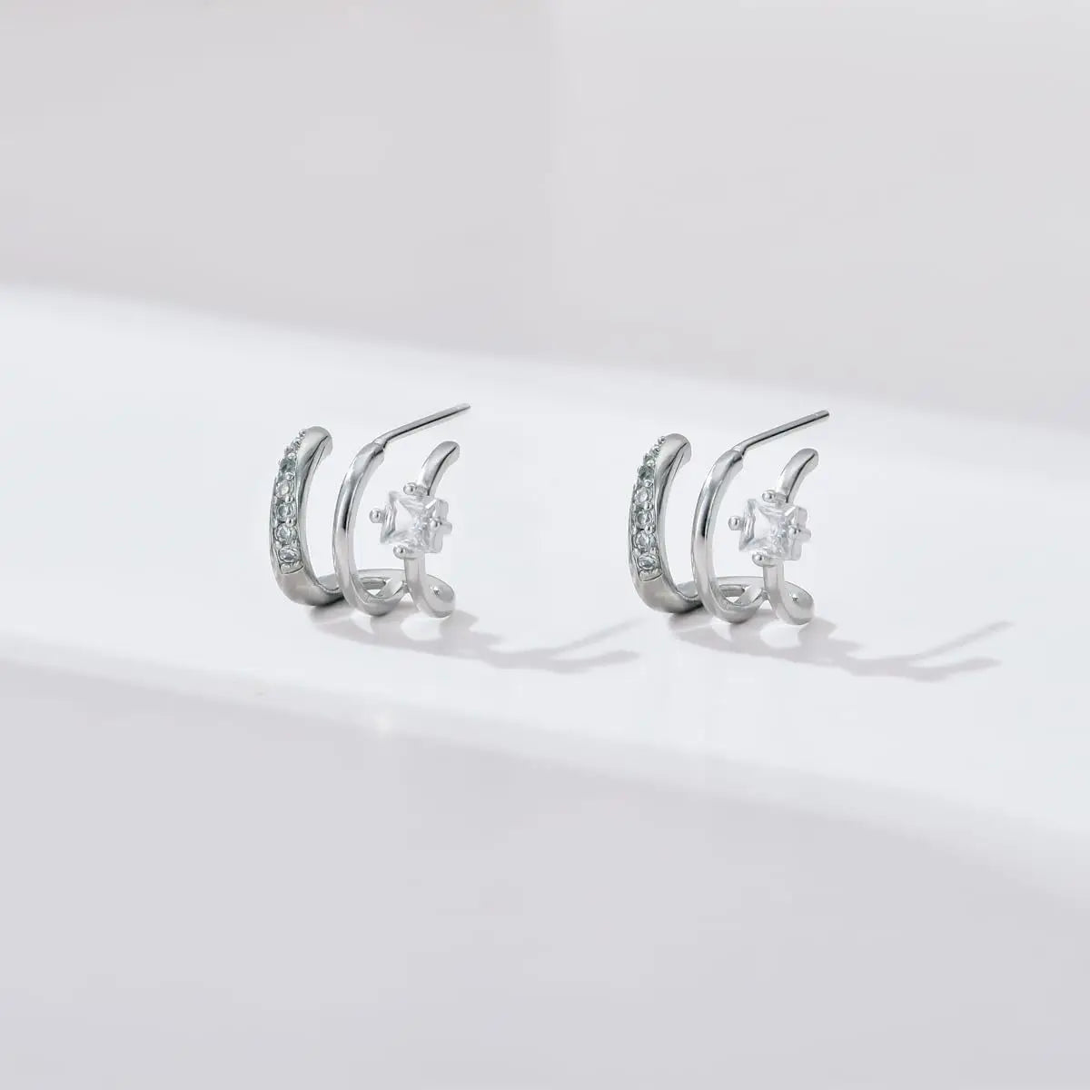 Princess Three in One Stud Earrings