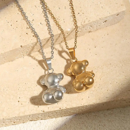 3D Cute Bear Earrings and Necklace Set