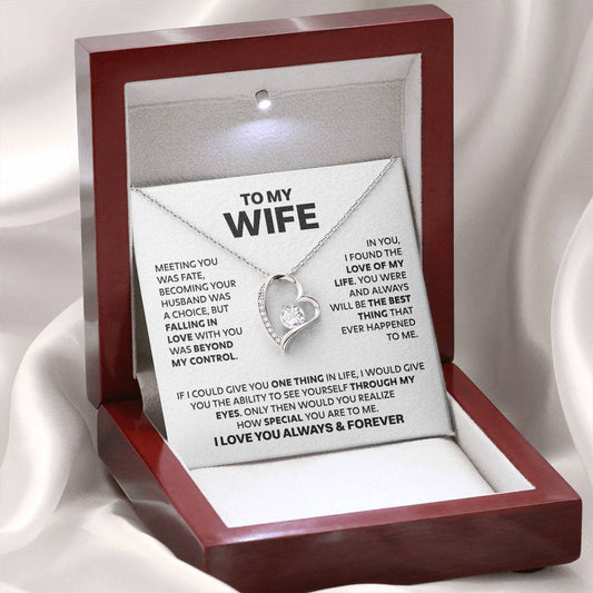 Wife Heart Necklace - Meeting you was fate