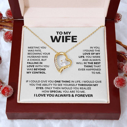 Wife Heart Necklace - Meeting you was fate