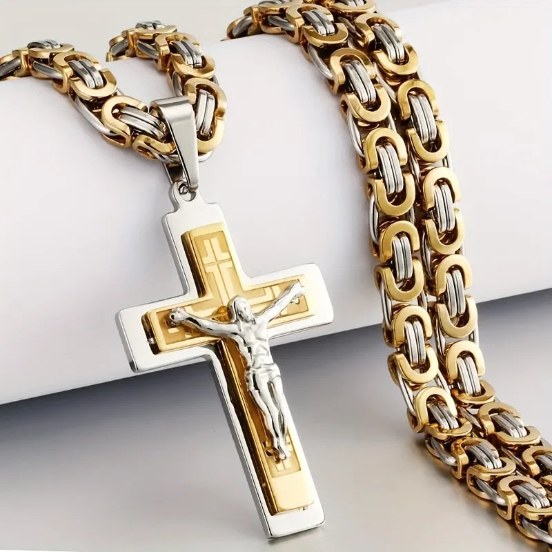 Sanctus Steel Cross Chain