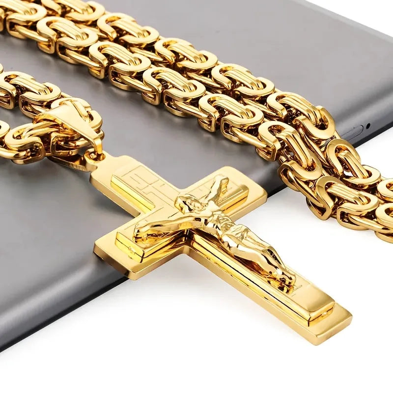 Sanctus Steel Cross Chain