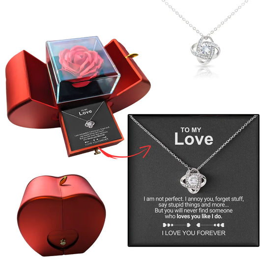 Forever Rose with Necklace & Heart Box - To My Love